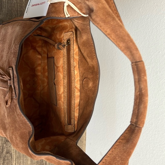 Lucky Brand | Leather Hobo Bag ~ “Honey Tan” - Picture 14 of 15